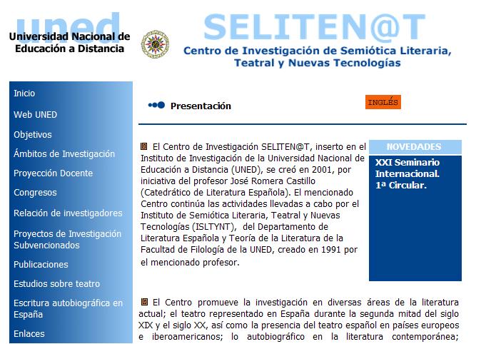 Seliten@t - Centro de Investigación de Semiótica literaria, teatral y nuevas tecnologías