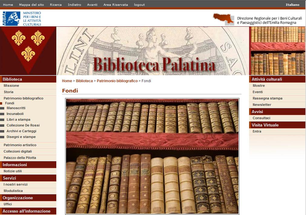 Biblioteca Palatina. Parma