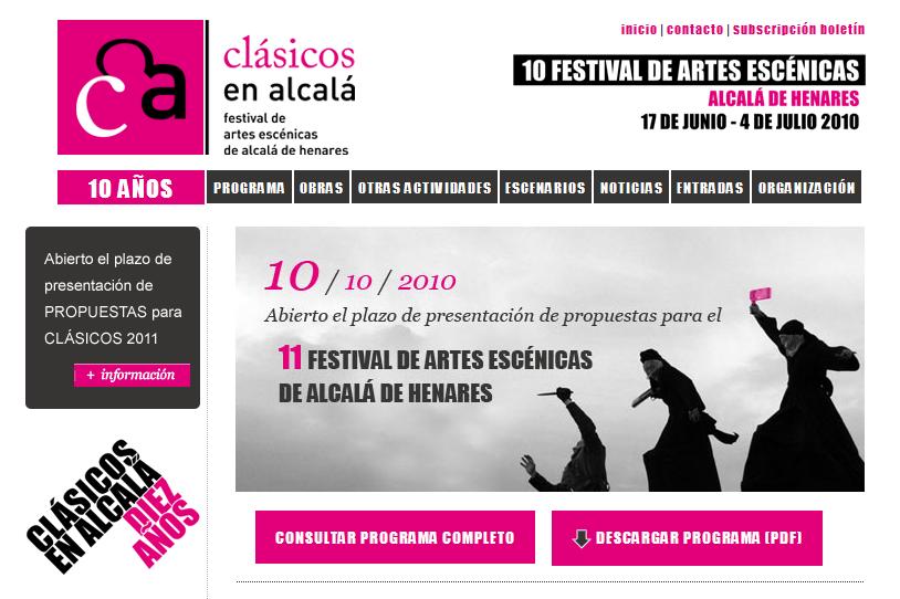 Clásicos en Alcalá. Festival de artes escénicas de Alcalá de Henares