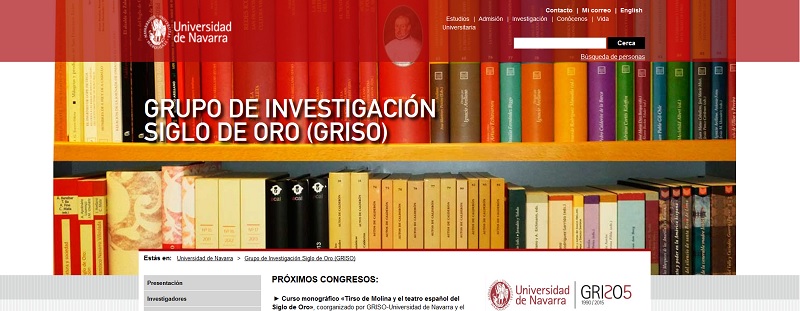 Grupo de Investigación del Siglo de Oro (GRISO). Universidad de Navarra  