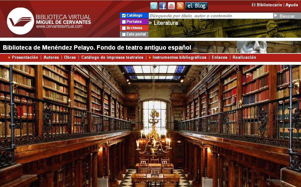 Biblioteca de Menéndez Pelayo en la Biblioteca Virtual Miguel de Cervantes